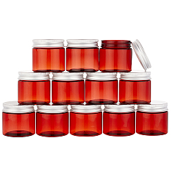 Коричневый Пластиковая банка многоразового использования для домашних животных, с алюминиевой винтовой крышкой и внутренней крышкой, пустые переносные косметические контейнеры, колонка, коричневые, 50x48 мм, емкость: 50 мл (1.69 жидких унций)