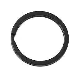 Черный Железные разрезные кольца, чёрные, 30x2 мм, внутренний диаметр: 24.5 мм