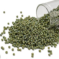 (2632F) Semi Glazed Rainbow Honeydew Тохо 11/0 круглые бусины, японский бисер, (2632 f) полуглазированная радужная медвяная роса, 2.2 мм, отверстие : 0.8 мм, Около 5555 шт / 50 г