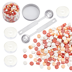 (52) Непрозрачная лаванда Наборы частиц сургуча для печати в стиле ретро, с ложкой из нержавеющей стали, свеча, пластиковые пустые контейнеры, разноцветные, 307 шт / комплект