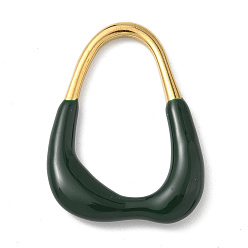 Темно-серый 304 подвески-слезинки из нержавеющей стали с эмалью, ионное покрытие (ip), золотые, темно-серый, 30.5x22.5x4.5 мм, внутренний диаметр: 24x13 мм