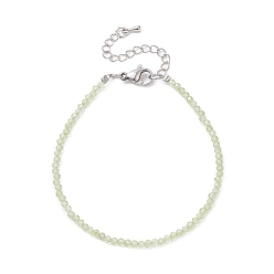 Olive Quartz Natural Olive Quartz Round Beaded Bracelets, 7-1/4 inch(18.5cm)