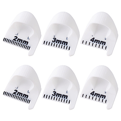 Белый Пластиковые инструменты для пэчворка, линейки для швейных инструментов, белые, 40x40x27 мм, отверстие : 23 мм, 3 шт / комплект