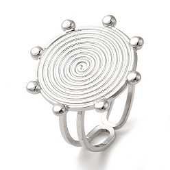 Нержавеющая Сталь Цвет 304 палец кольца из нержавеющей стали, солнце, цвет нержавеющей стали, внутренний диаметр: регулируемый