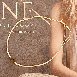 Папайя Оранжевый Регулируемые браслеты из стеклянного бисера с застежкой-слайдером для женщин, papayawhip, 11.02 дюйм (28 см)