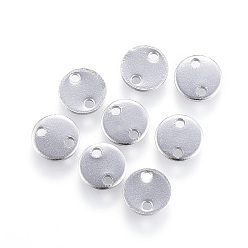 Нержавеющая Сталь Цвет Устойчивы к потускнению 304 соединители из нержавеющей стали, плоско-круглые, цвет нержавеющей стали, 6x1 мм, отверстие : 1 мм