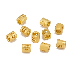 Letter D Полые подвесные бусины из сплава, бочка с письмом, матовый золотой цвет, letter.d, 6.5x5 мм, отверстие : 3.5 мм