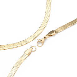 Golden 304 Stainless Steel Herringbone Chains Necklace for Men, Golden, 15.75 inch(40cm), Wide: 5mm