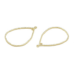 Light Gold Легкосплавные лицевые панели, для diy уф смолы, эпоксидная смола, Прессованные цветочные украшения, без кадмия и без свинца, слеза, золотой свет, 50x34x2 мм, отверстие : 1.6 мм