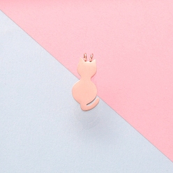 Rose Gold Stainless Steel Pendants, Cat Shape Charm, Rose Gold, 19x8.5x1.3mm, Hole: 1.8mm