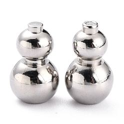 Couleur Acier Inoxydable Résistant au ternissement 304 billes en acier inoxydable, perles non percées / sans trou, calebasse, couleur inox, 11x6.8mm