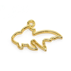 Золотой Подвески из цинкового сплава, для изготовления кулонов, рыба, золотые, 18x27x2 мм, отверстие : 1.8 мм