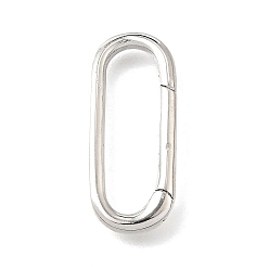 Платина Латунные пружинные кольца, долговечный, без кадмия и без свинца, стойки покрытие, овальные, платина, 25x10x3 мм, отверстие : 21 мм