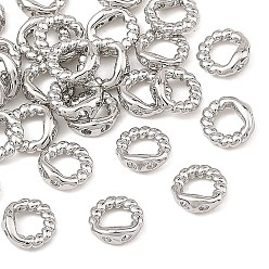 Platinum SHEGRACE Brass Wire Guardian, Rings Charms, Cadmium Free & Lead Free & Nickel Free, Platinum, 5x5.5x2mm, Hole: 0.8mm