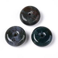 (RRHB277) Кристалл на подкладке из медово-бежевого цвета Природного индийского агата подвески, пончик, 18~18.5x7~8.5 мм, отверстие : 2~2.5 мм