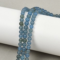 Синий Арбуз камень стеклянные бусы пряди, круглые, синие, 4 мм, отверстие : 0.6 мм, около 101 шт / нитка, 15.75~15.83'' (40~40.2 см)