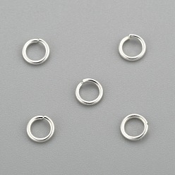 Серебро 304 из нержавеющей стали открыты кольца прыжок, круглые, серебряные, 21 датчик, 4x0.7 мм, внутренний диаметр: 2.6 мм