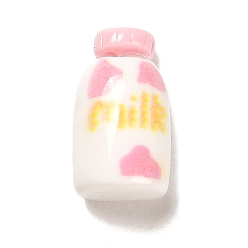 Bottle Непрозрачная смола декодирует кабошоны, розовые, бутылка, 14x8x6 мм