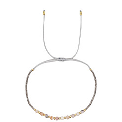 Glass Браслеты из бисера и натуральных камней, плетеные из бисера, в подарок на День матери, для женщин., регулируемый