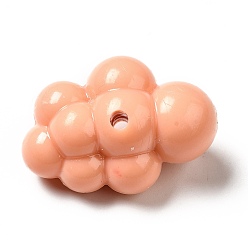 Легкий Лосось Непрозрачные акриловые бусины, облако, светлый померанцевый, 32.5x22.5x17 мм, отверстие : 3 мм, Около 106 шт / 500 г