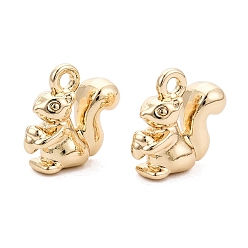 Light Gold Подвески из сплава , подвески в виде белки с желудями, стойки покрытие, без кадмия, без никеля и без свинца, золотой свет, 11x11.5x4.5 мм, отверстие : 1.4 мм