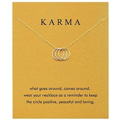 Ring Дружба латунные подвески ожерелья, золотые, кольцо, 17.72 дюйм (45 см)