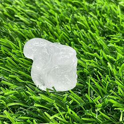 Хрусталь Натуральный кристалл кварца, резная статуя белки, украшение дома, Статуэтки по фен-шуй для украшения домашнего офиса, 30 мм