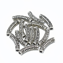 Antique Silver Thailand 925 Sterling Silver Tube Beads, Antique Silver, 22x4.5mm, Hole: 2.5mm
