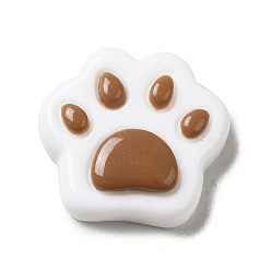 Верблюжий Непрозрачные кабошоны из смолы, форма кошачьей лапы, верблюжие, 18x19x4.5 мм