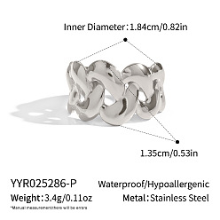 Нержавеющая Сталь Цвет 304 открытые манжеты из нержавеющей стали для женщин, цвет нержавеющей стали, 13.5 мм, внутренний диаметр: 18.4 мм