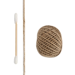 Светло-коричневый 100джутовый шнур, джутовая струна, джутовый шпагат, для изготовления ювелирных изделий, загар, 3 мм, около 109.36 ярдов (100 м) / рулон