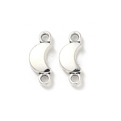 Античное Серебро Подвески-соединители в виде полумесяца из сплава в тибетском стиле, античное серебро, 15x6.5x3 мм, отверстие : 1.6 мм