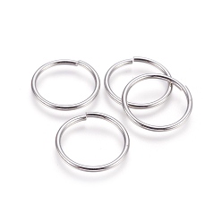 Stainless Steel Color 304 Stainless Steel Open Jump Rings, Stainless Steel Color, 12 Gauge, 25x2mm, Inner Diameter: 21mm, 120pcs/bag