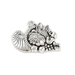 Shell Shape Сплавочные подвески тибетского стиля, формы раковины, 20x28x5 мм, отверстие : 2 мм