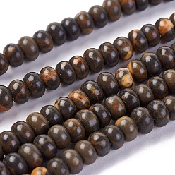 Andere Jasper Natürliche Kaffee Jaspis Perlen Stränge, Rondell, 6~6.7x3.8~4.1 mm, Bohrung: 1.2 mm, ca. 100 Stk. / Strang, 15.9 Zoll (40.5 cm)