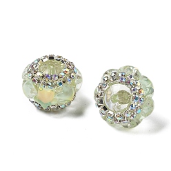 Нектар Акриловые бусины-рондели со стразами, со смоляными звездными кабошонами, для ручек с бусинами, брелки, ювелирные изделия и ремесла, нектар, 19.5x14.5 мм, отверстие : 2.5 мм