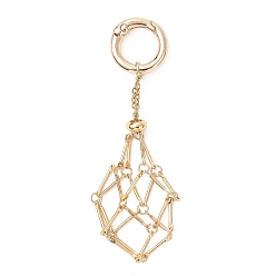 Золотой 304 подвесной декоративный держатель для камня из нержавеющей стали, Сплав с застежками, золотые, 95 мм