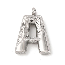 Letter A 304 подвески из нержавеющей стали, письмена, буква a, 22x15.5x4 мм, отверстие : 2.5 мм