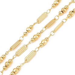 Настоящее золото 18K Латунные овальные звенья цепи, пайки, с катушкой, с круглых бусин, реальный 18 k позолоченный, 10.5x3.5x1 мм