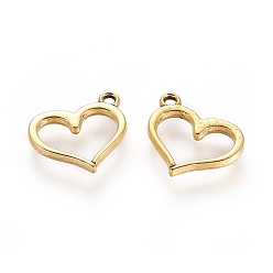 Античное Золото Подвески в античном стиле , без кадмия и без свинца, Тибетский сплав стиль, сердце, античное золото , 13x16x2 мм, отверстие : 2 мм