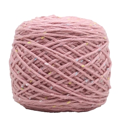 Pink Полиэфирная пряжа, твидовая пряжа, для вязания крючком принадлежности, розовые, 6 мм, около 240.59 ярдов (220 м) / моток