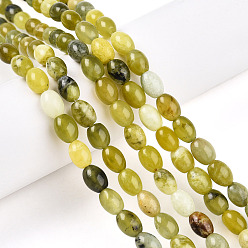 Сюянь Нефрит Природного нефрита Xiuyan бисер нитей, рис, 7~8.5x6~6.5 мм, отверстие : 0.8 мм, около 46~48 шт / нитка, 14.96~15.35 дюйм (38~39 см)