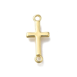 Золотой Подвески из латуни, крестик, без свинца и без кадмия, золотые, 17.5x8x1.5 мм, отверстие : 1.6 мм