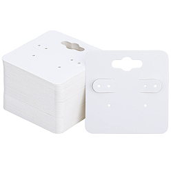 Белый 200карточки для демонстрации бумажных сережек, квадратный, белые, 5x5x0.05 см