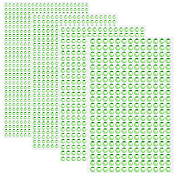 Green 4 Sheets 4 Styles Acrylic Imitation Pearl Stickers Paper Sheets for Craft, Half Round, Rhinestone Stickers, Green, 152x95x1.2mm, Flat Round: 3~6mm, 1sheet/style
