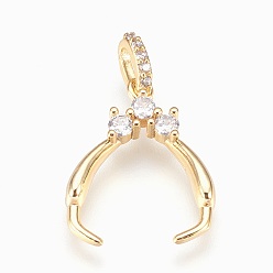 Золотой Латунные хомуты для изготовления кулонов, с кубического циркония, без свинца, без кадмии и без никеля, долговечный, золотые, 29 мм, отверстия: 3x4 мм, штифты: 1 мм