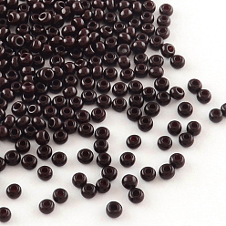 Kokosnuss braun Tschechische Glasperlen, 11/0 runde Glasperlen, Kokosnuss braun, 2x1.5 mm, Loch: 1mm, etwa 30000pcs / bag, 450g / bag