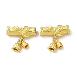 Blume Mattgoldfarbene Messinganhänger, Cadmiumfrei und Nickel frei und Bleifrei, Blume, 14x15x4 mm, Bohrung: 3 mm