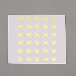 Gallo Pegatinas de papel autoadhesivas de dibujos animados, para sobres, decoración de bolsas y sobres de burbujas, oro, patrón de gallo, 7.8x9x0.02 cm