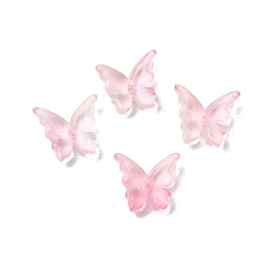 Лавандовый румянец Стеклянные бусины, бабочка, два тона, лавандовый румянец, 12x13.5x3.5 мм, отверстие : 1.2 мм